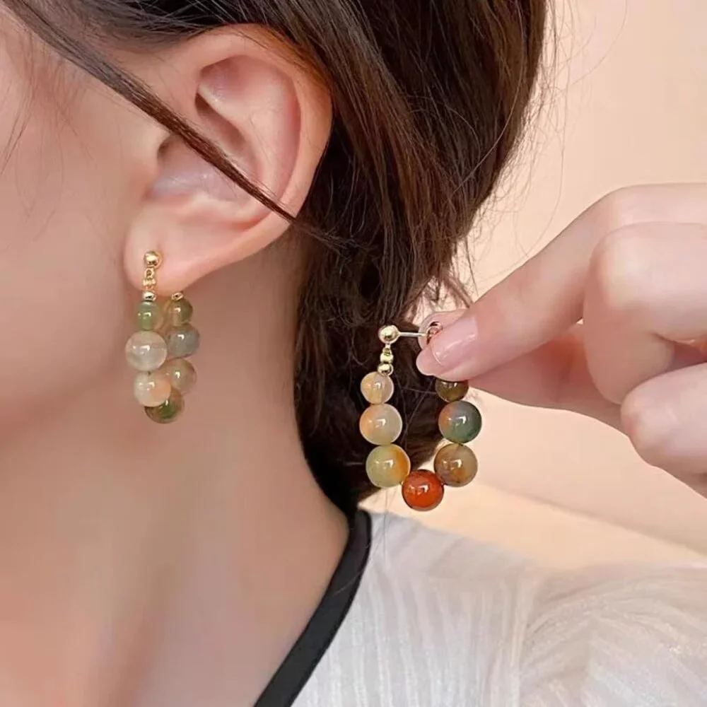 ✨Women Gold Elegant Design Metals Gemstones Lightweight Comfort Earrings